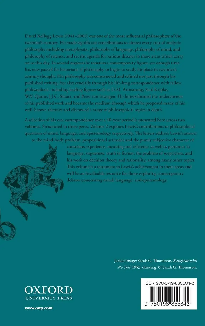 Rückseite: 9780198855842 | Philosophical Letters of David K. Lewis | Helen Beebee (u. a.) | Buch