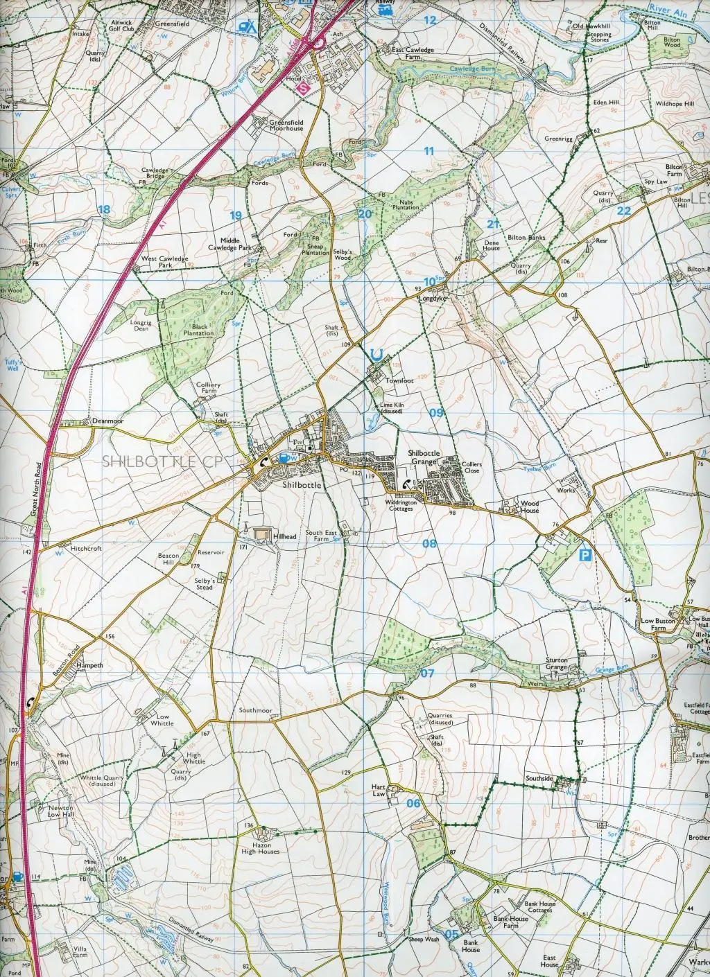 Bild: 9780319245842 | Alnwick and Amble, Craster and Whittingham | Ordnance Survey | 2015