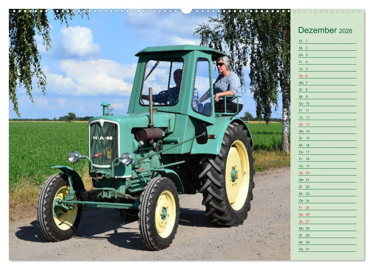 Bild: 9783457935842 | Oldtimer-Trecker on Tour (Wandkalender 2026 DIN A2 quer), CALVENDO...