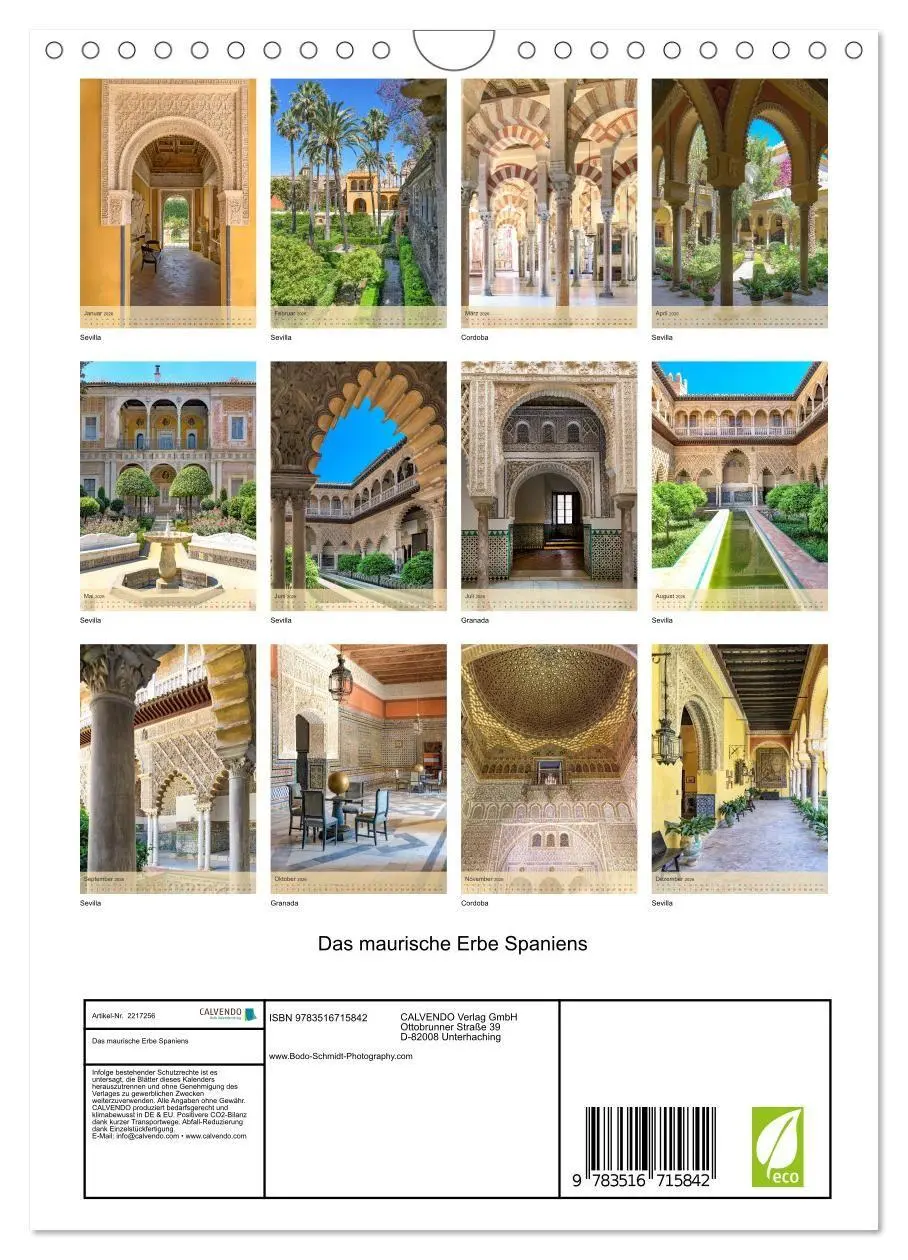 Bild: 9783516715842 | Das maurische Erbe Spaniens (Wandkalender 2026 DIN A4 hoch),...