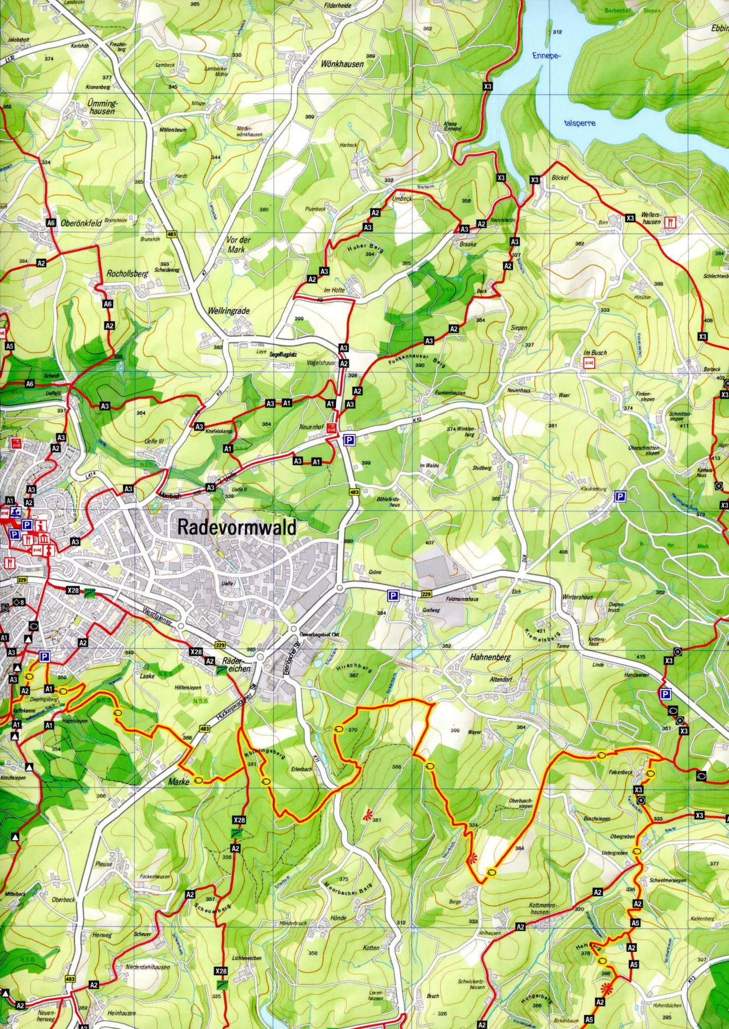Bild: 9783936405842 | Wanderkarte Bergisches Land 1:25.000 | Wanderkarte 1 Norden/Osten