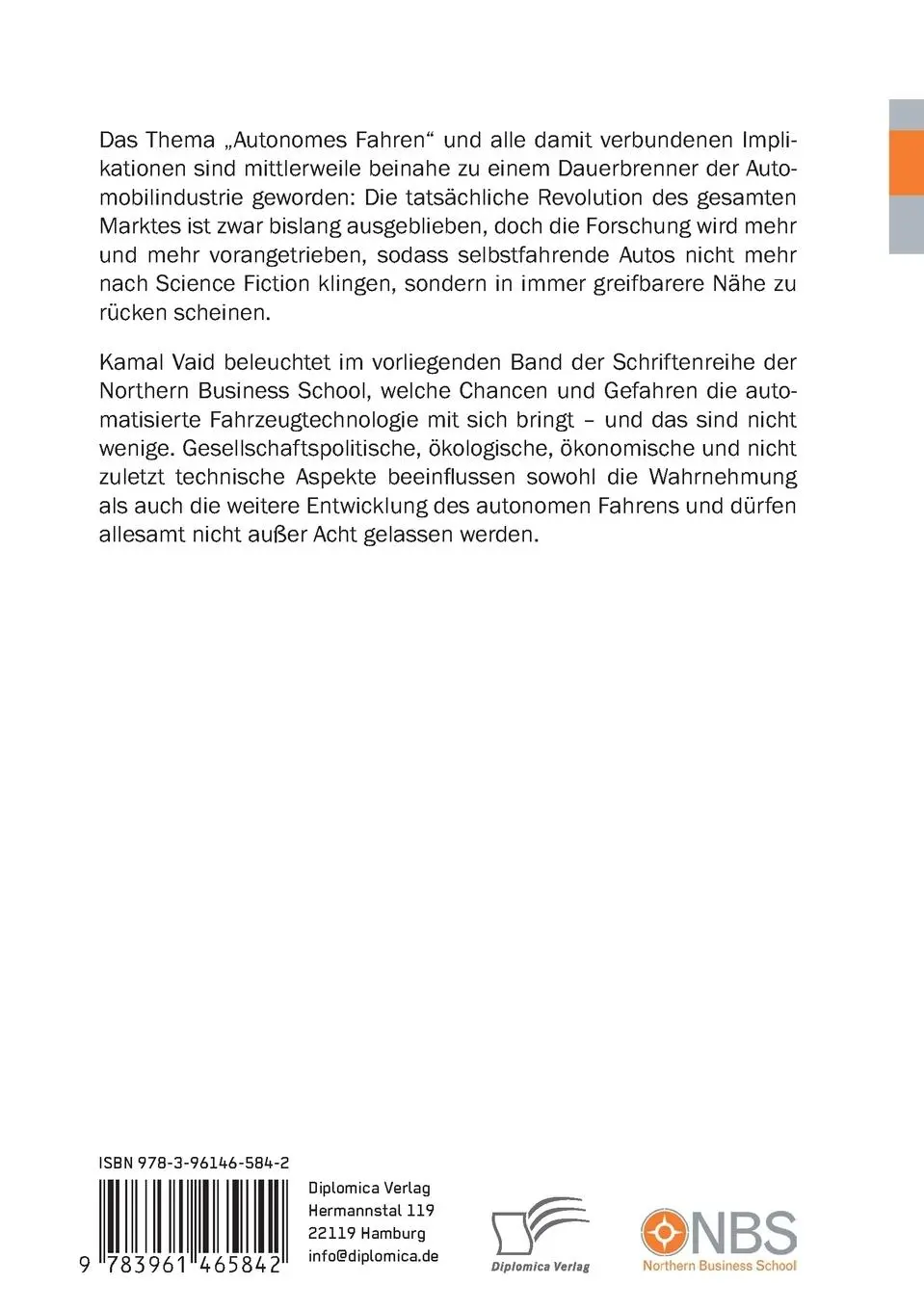 Rückseite: 9783961465842 | Selbst ist das Auto - automatisiertes und autonomes Fahren. Die...
