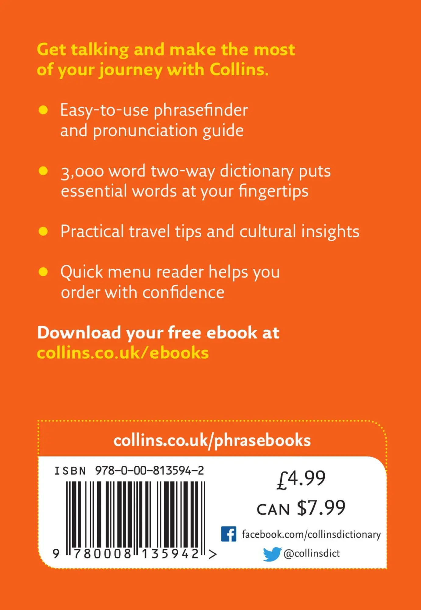 Rückseite: 9780008135942 | Collins Gem Spanish Phrasebook &amp; Dictionary | Collins Uk | Taschenbuch