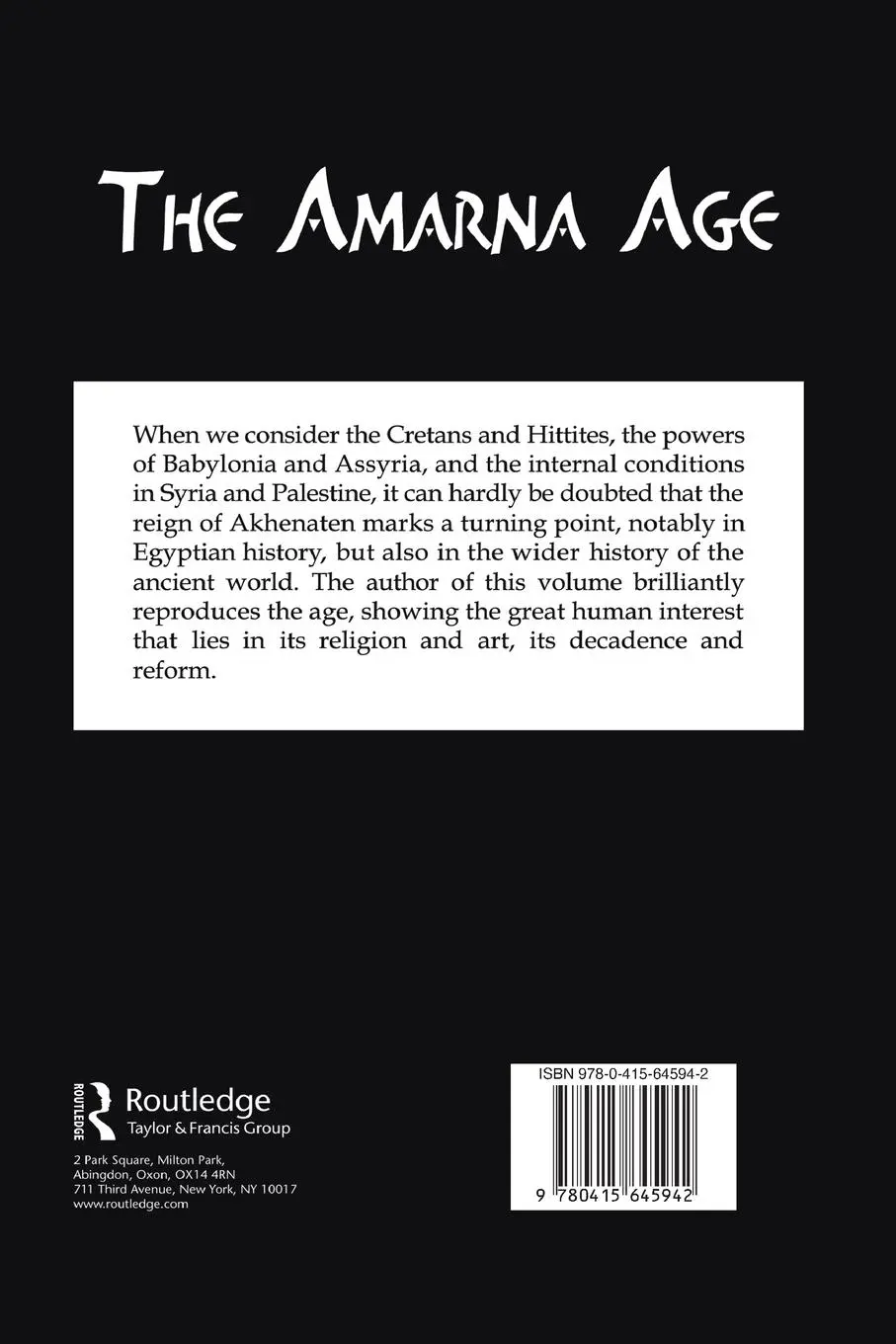 Rückseite: 9780415645942 | Armana Age | James Baikie | Taschenbuch | Einband - flex.(Paperback)