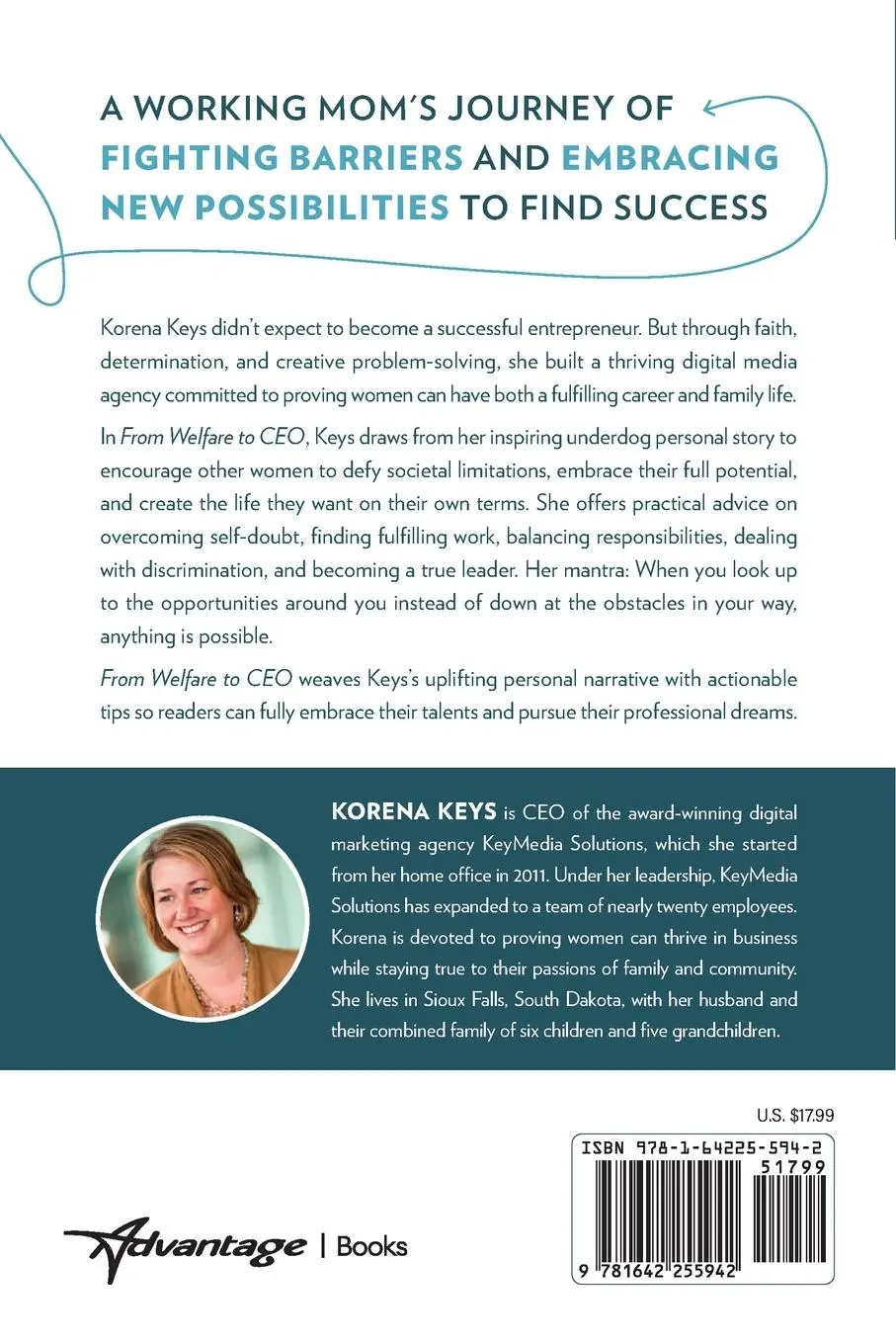Rückseite: 9781642255942 | From Welfare To CEO | Korena Keys | Taschenbuch | Englisch | 2024
