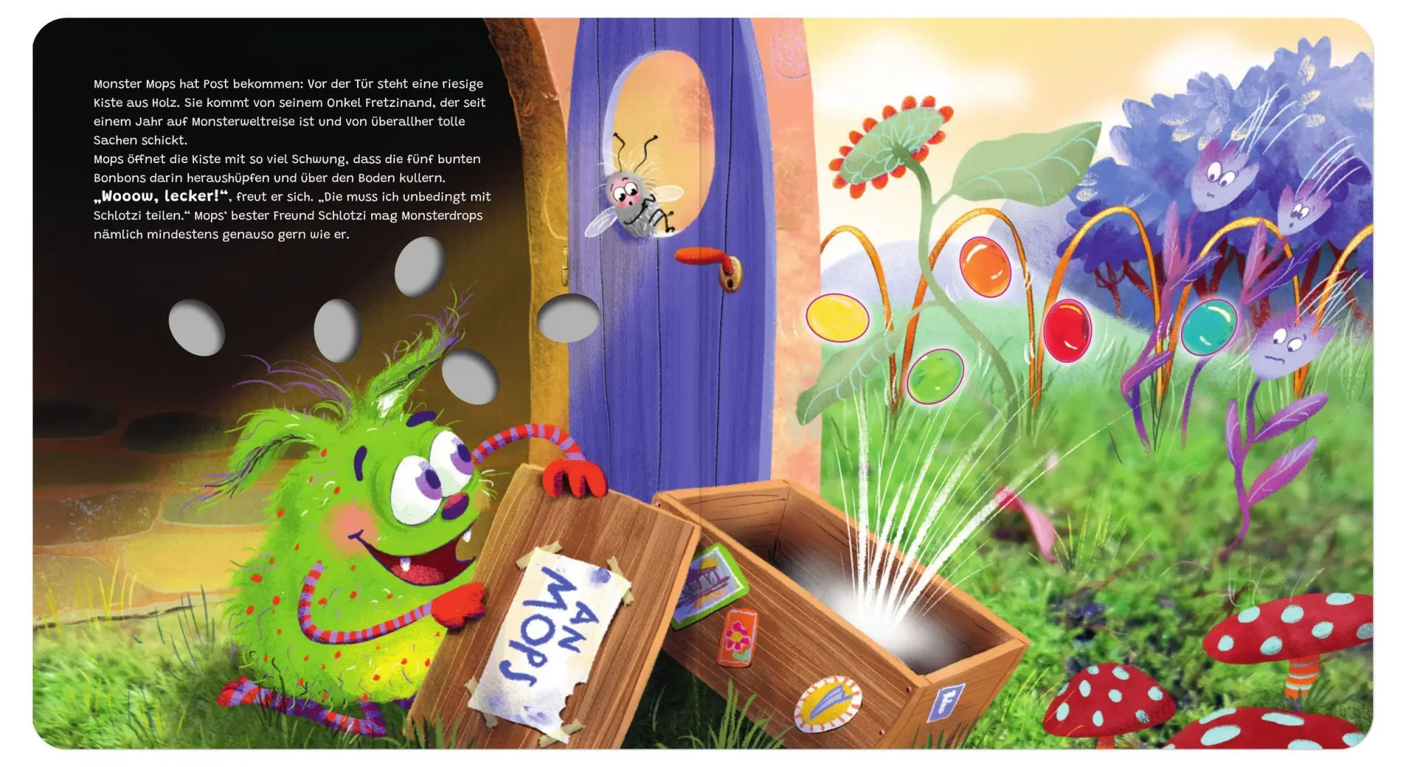Bild: 9783780665942 | Monster Mops mag Monsterdrops | Funkel-Bilderbuch mit Glitzersteinen