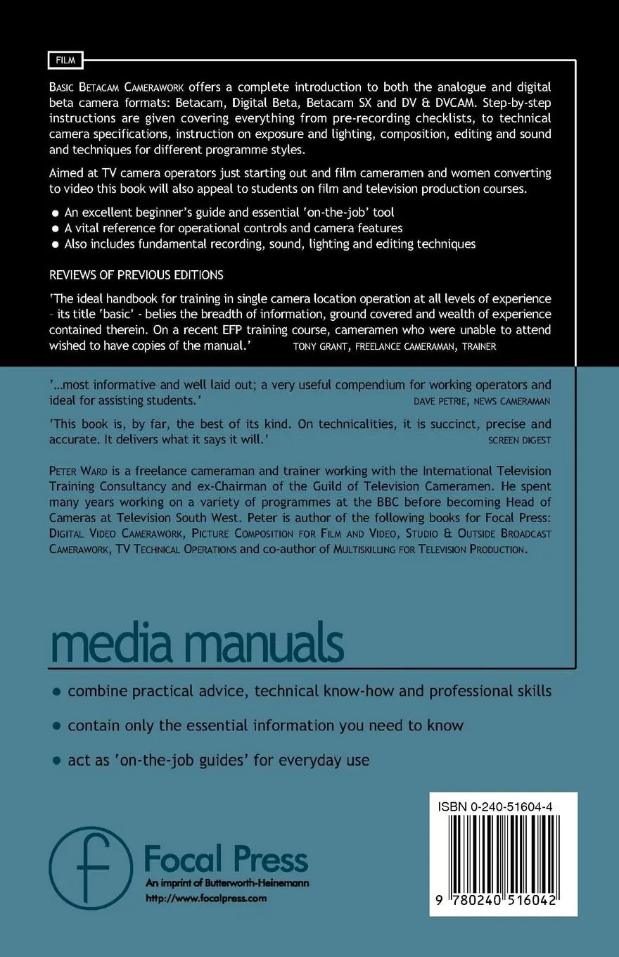 Rückseite: 9780240516042 | Basic Betacam Camerawork | Peter Ward | Taschenbuch | Englisch | 2001