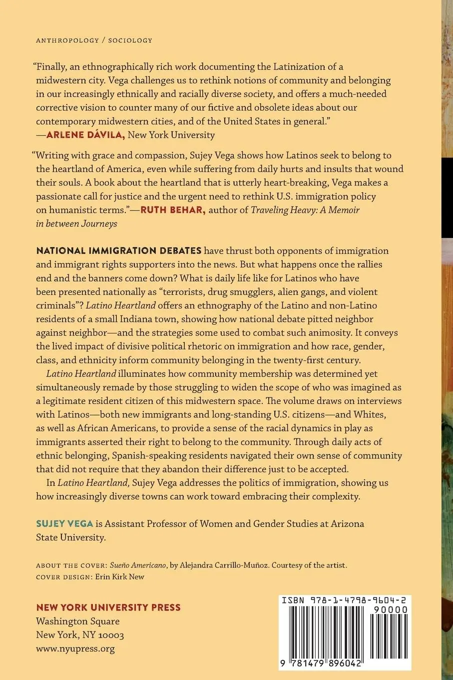 Rückseite: 9781479896042 | Latino Heartland | Of Borders and Belonging in the Midwest | Vega