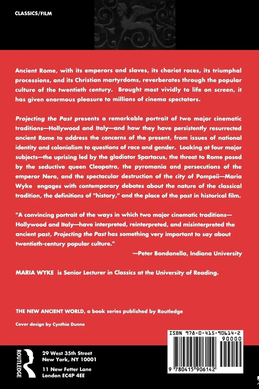Rückseite: 9780415906142 | Projecting the Past | Ancient Rome, Cinema and History | Maria Wyke