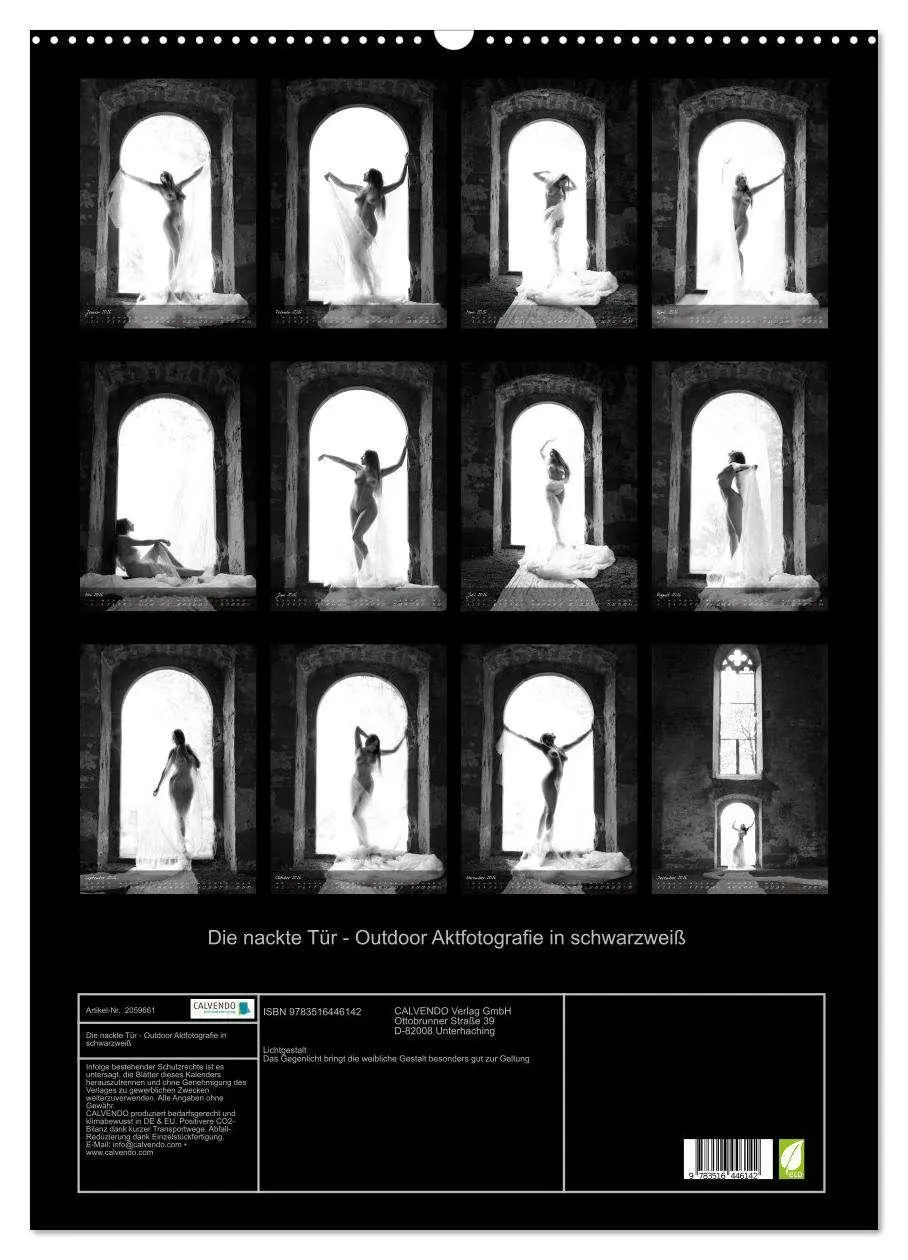 Bild: 9783516446142 | Die nackte Tür - Outdoor Aktfotografie in schwarzweiß (Wandkalender...