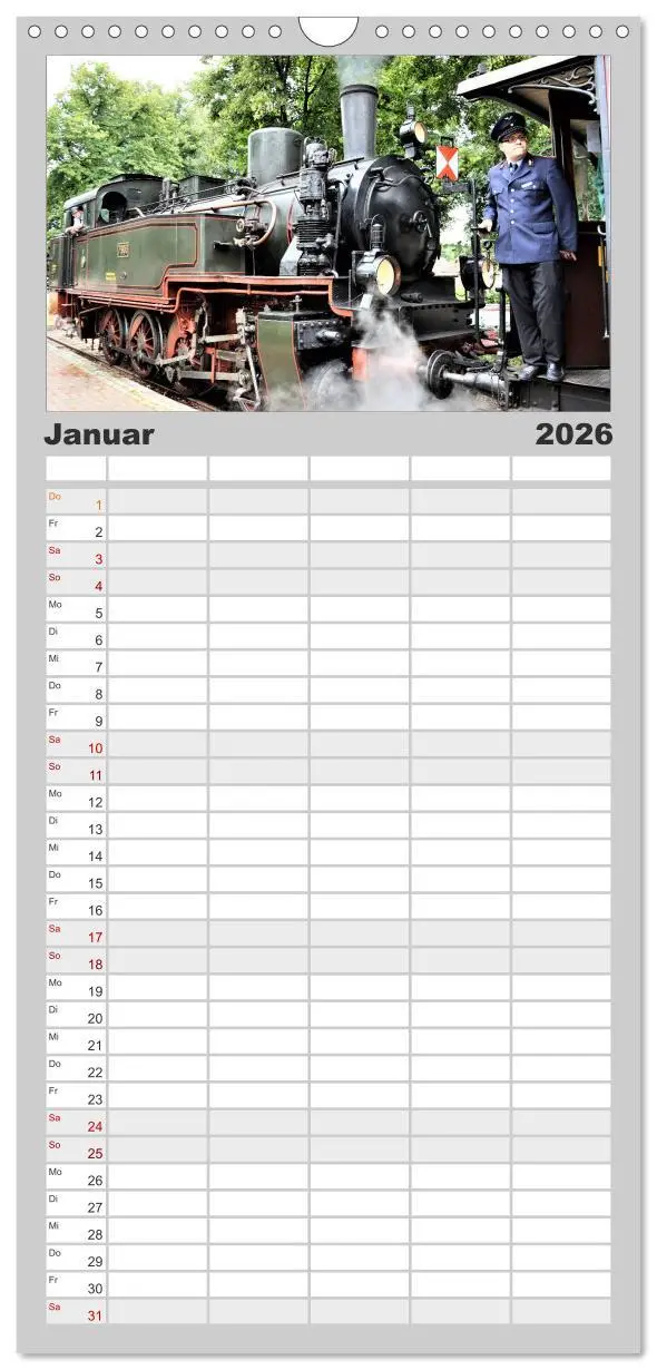 Bild: 9783516516142 | Familienplaner 2026 - Dampflok-Nostalgie - schwere Lokomotiven mit...