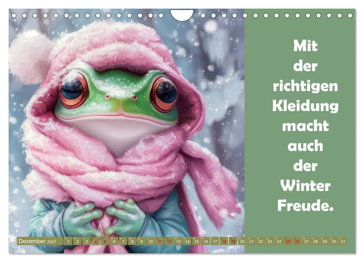 Bild: 9783516996142 | Witzige Frösche - Sprüche (Wandkalender 2027 DIN A4 quer), CALVENDO...
