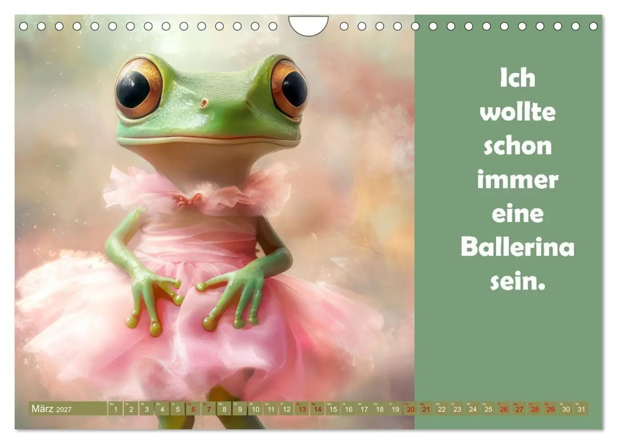 Bild: 9783516996142 | Witzige Frösche - Sprüche (Wandkalender 2027 DIN A4 quer), CALVENDO...