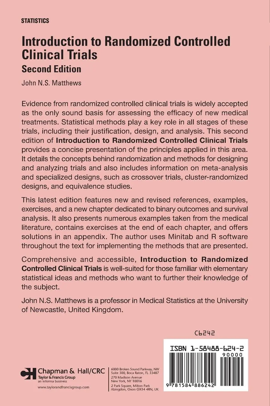 Rückseite: 9781584886242 | Introduction to Randomized Controlled Clinical Trials | Matthews