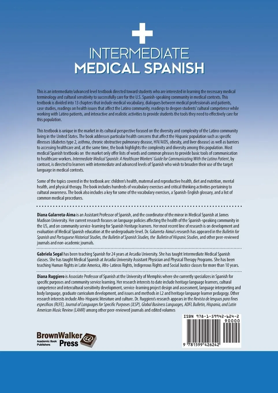 Rückseite: 9781599426242 | Intermediate Medical Spanish | Diana Galarreta-Aima (u. a.) | Buch