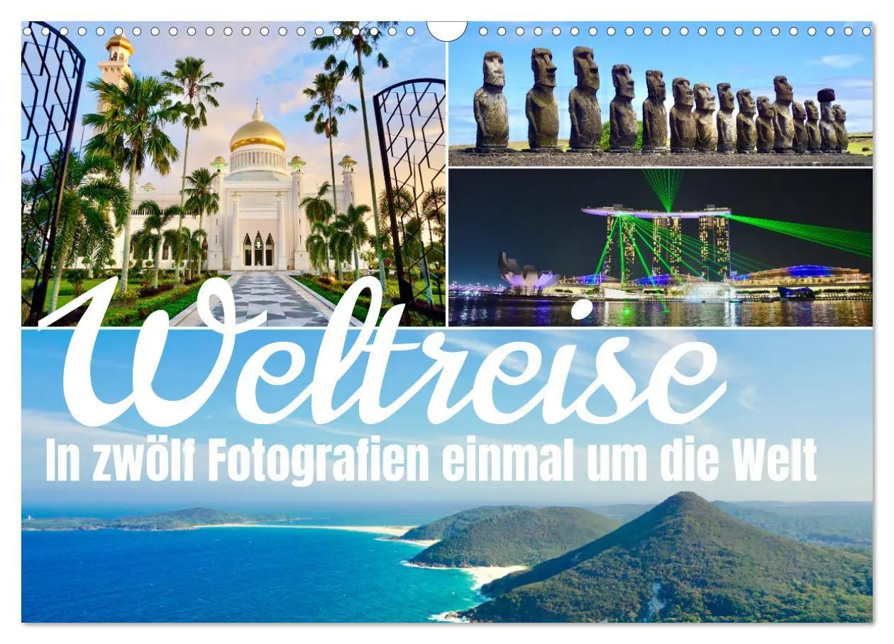 Cover: 9783457586242 | Weltreise, in zwölf Fotografien einmal um die Welt (Wandkalender...