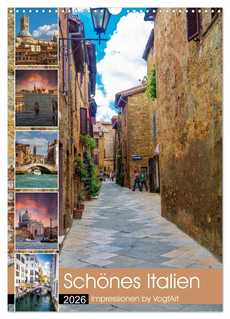 Cover: 9783516366242 | Schönes Italien. Impressionen by VogtArt (Wandkalender 2026 DIN A3...