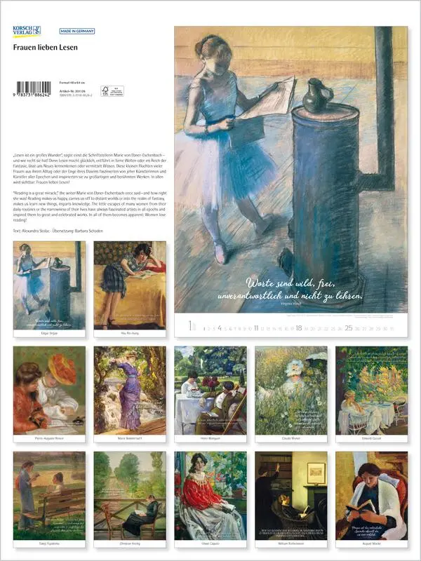 Bild: 9783731886242 | Frauen lieben Lesen 2026 | Verlag Korsch | Kalender | Spiralbindung