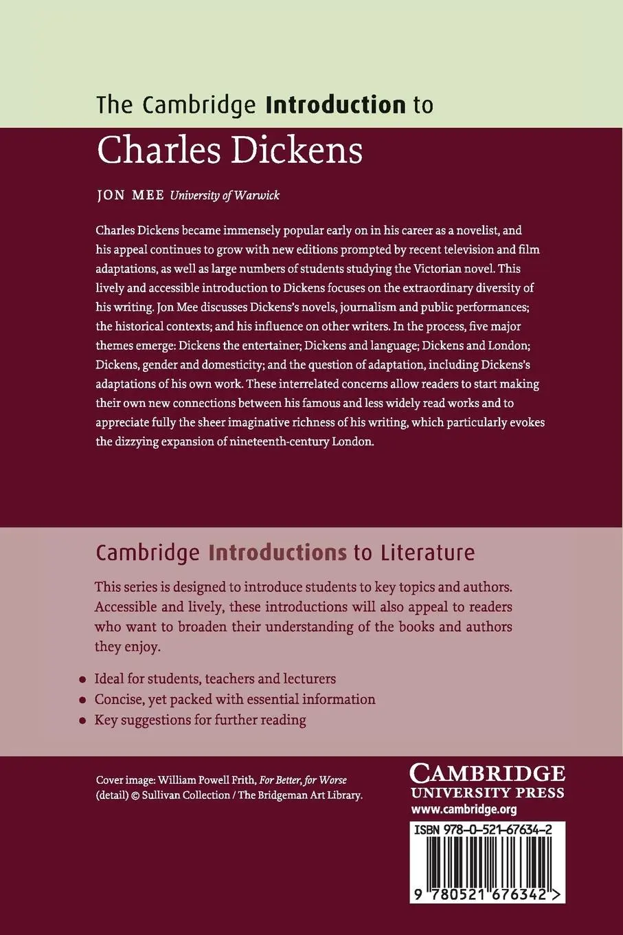 Rückseite: 9780521676342 | The Cambridge Introduction to Charles Dickens | Jon Mee | Taschenbuch