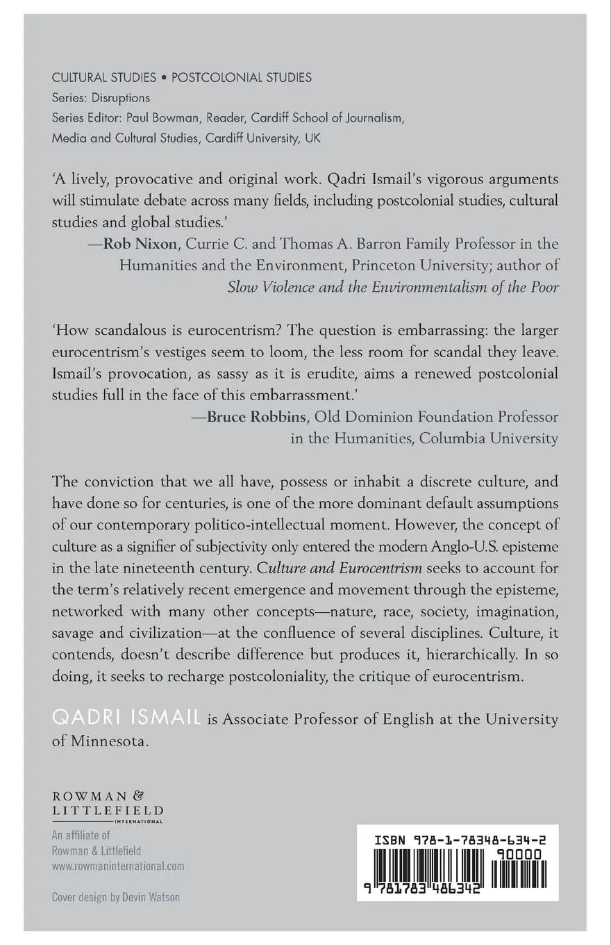 Rückseite: 9781783486342 | Culture and Eurocentrism | Qadri Ismail | Taschenbuch | Englisch