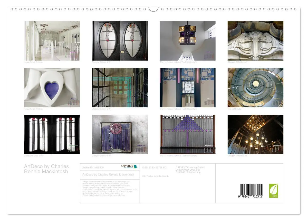 Bild: 9783457716342 | ArtDeco by Charles Rennie Mackintosh (hochwertiger Premium...
