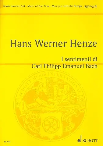 Cover: 9790001126342 | I sentimenti di Carl Philipp Emanuel Bach | Music Of Our Time | Henze