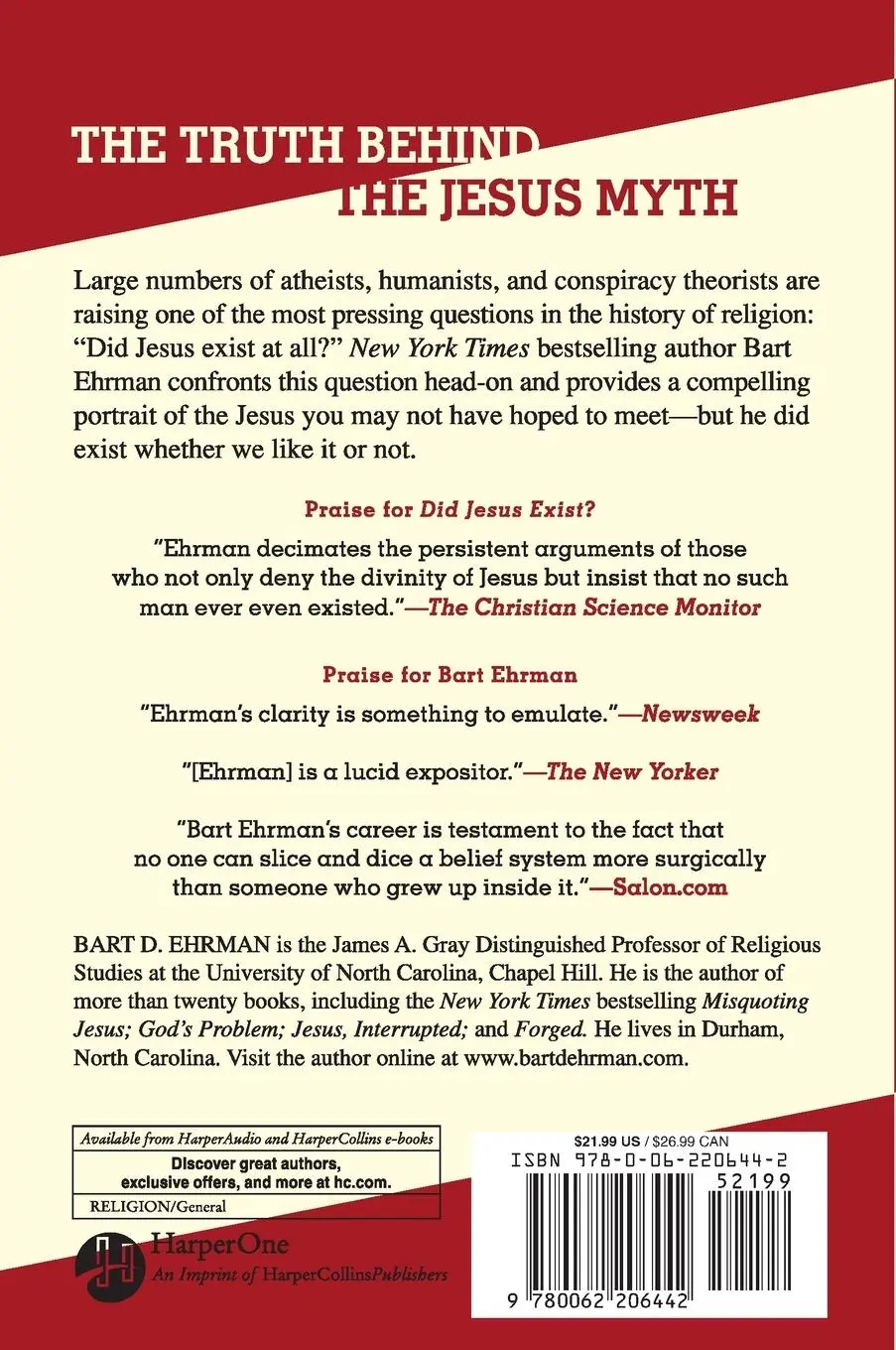 Rückseite: 9780062206442 | Did Jesus Exist? | The Historical Argument for Jesus of Nazareth