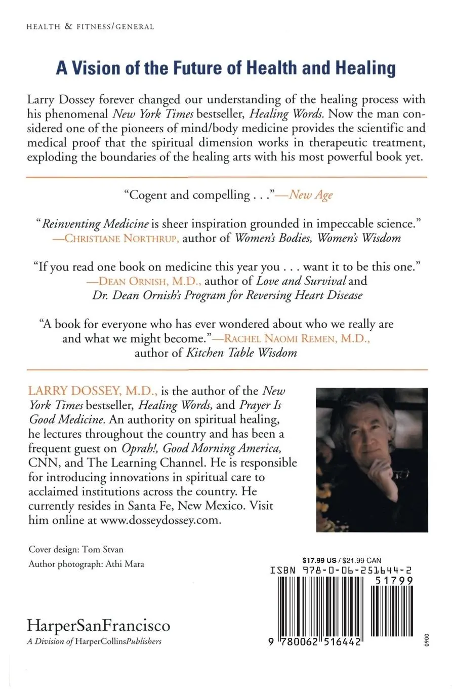 Rückseite: 9780062516442 | Reinventing Medicine | Beyond Mind-Body to a New Era of Healing | Buch
