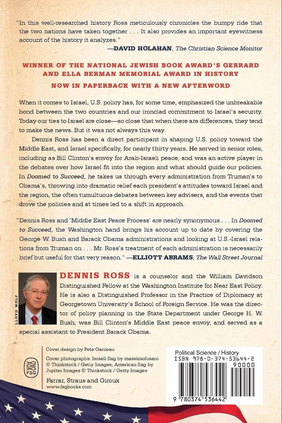 Rückseite: 9780374536442 | Doomed to Succeed | Dennis Ross | Taschenbuch | Englisch | 2016