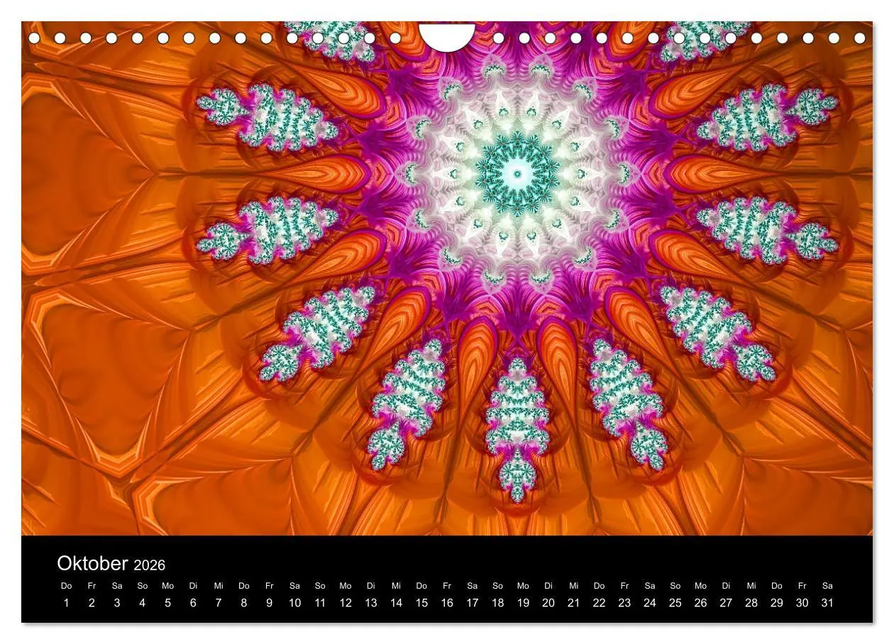Bild: 9783457876442 | mandala-art (Wandkalender 2026 DIN A4 quer), CALVENDO Monatskalender