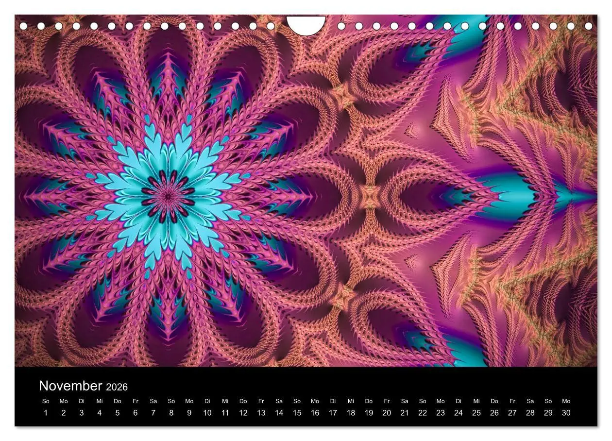 Bild: 9783457876442 | mandala-art (Wandkalender 2026 DIN A4 quer), CALVENDO Monatskalender