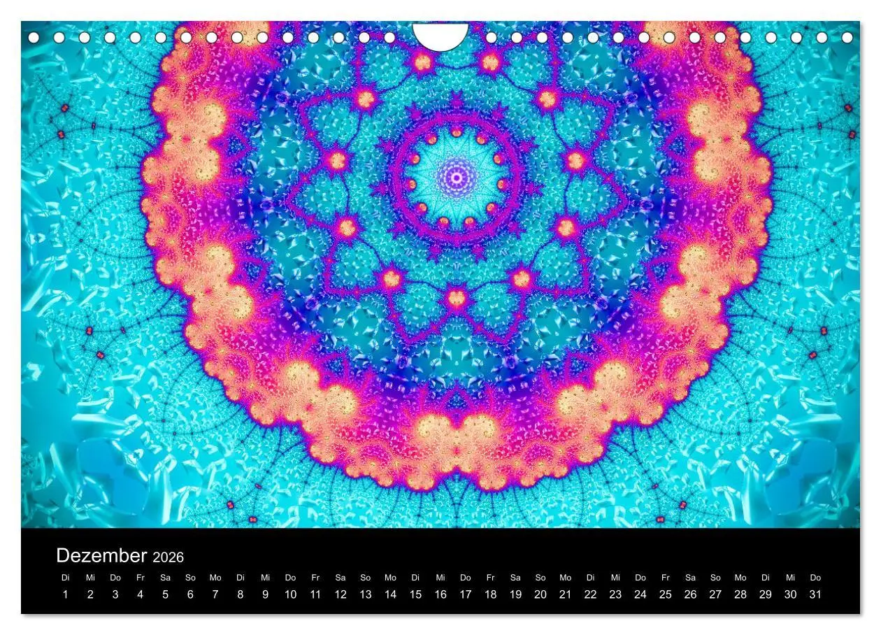Bild: 9783457876442 | mandala-art (Wandkalender 2026 DIN A4 quer), CALVENDO Monatskalender