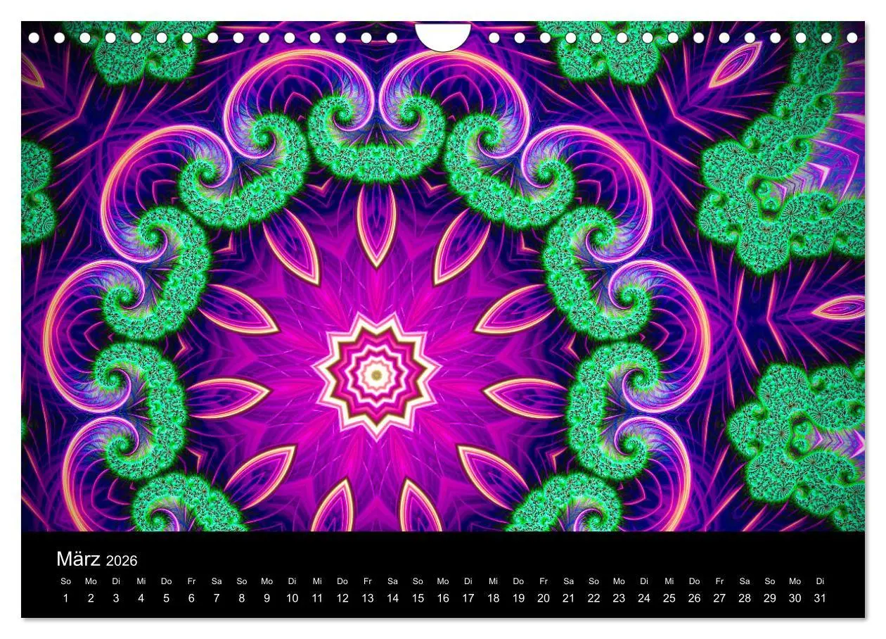 Bild: 9783457876442 | mandala-art (Wandkalender 2026 DIN A4 quer), CALVENDO Monatskalender