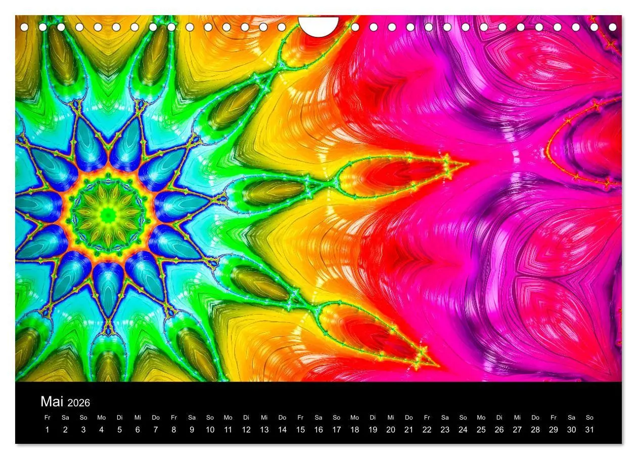 Bild: 9783457876442 | mandala-art (Wandkalender 2026 DIN A4 quer), CALVENDO Monatskalender