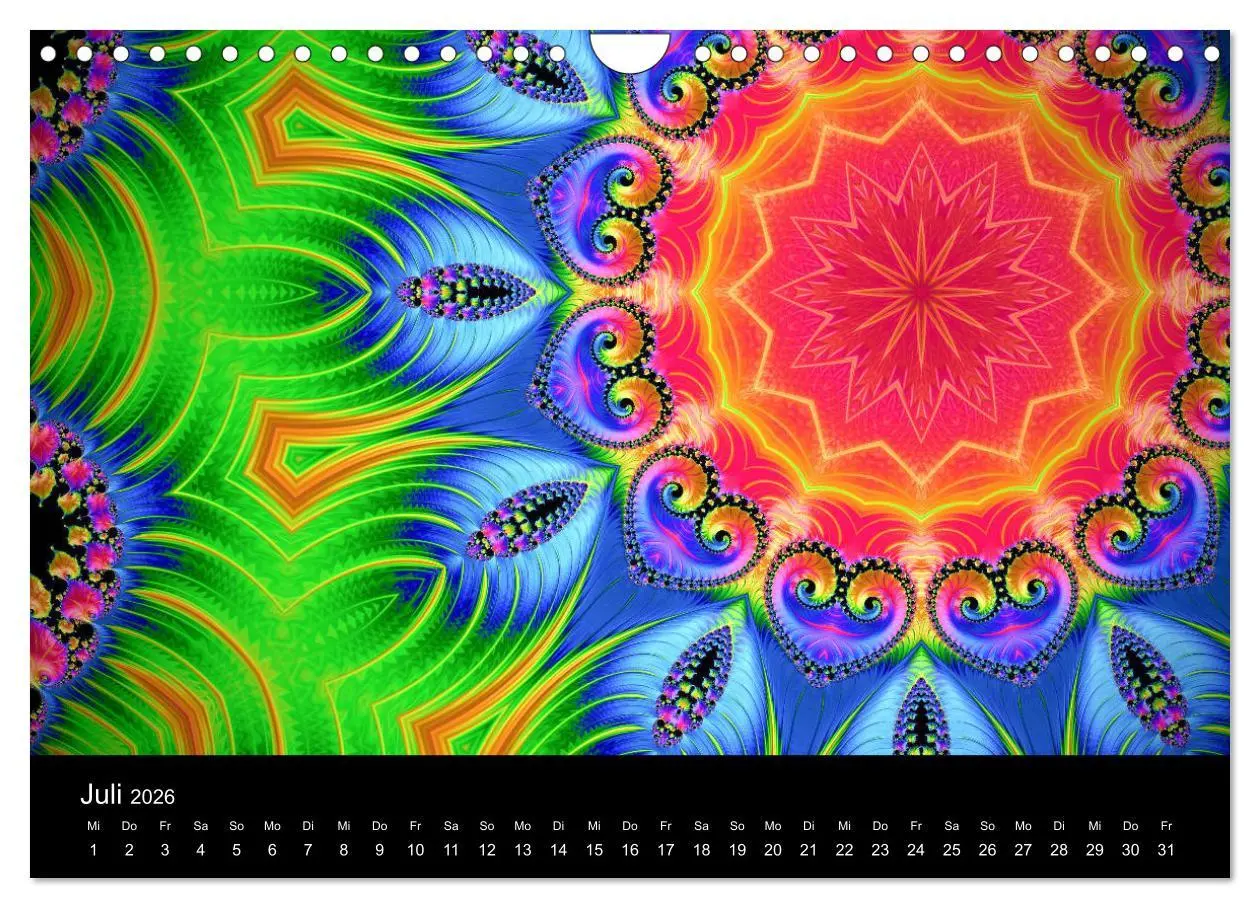 Bild: 9783457876442 | mandala-art (Wandkalender 2026 DIN A4 quer), CALVENDO Monatskalender
