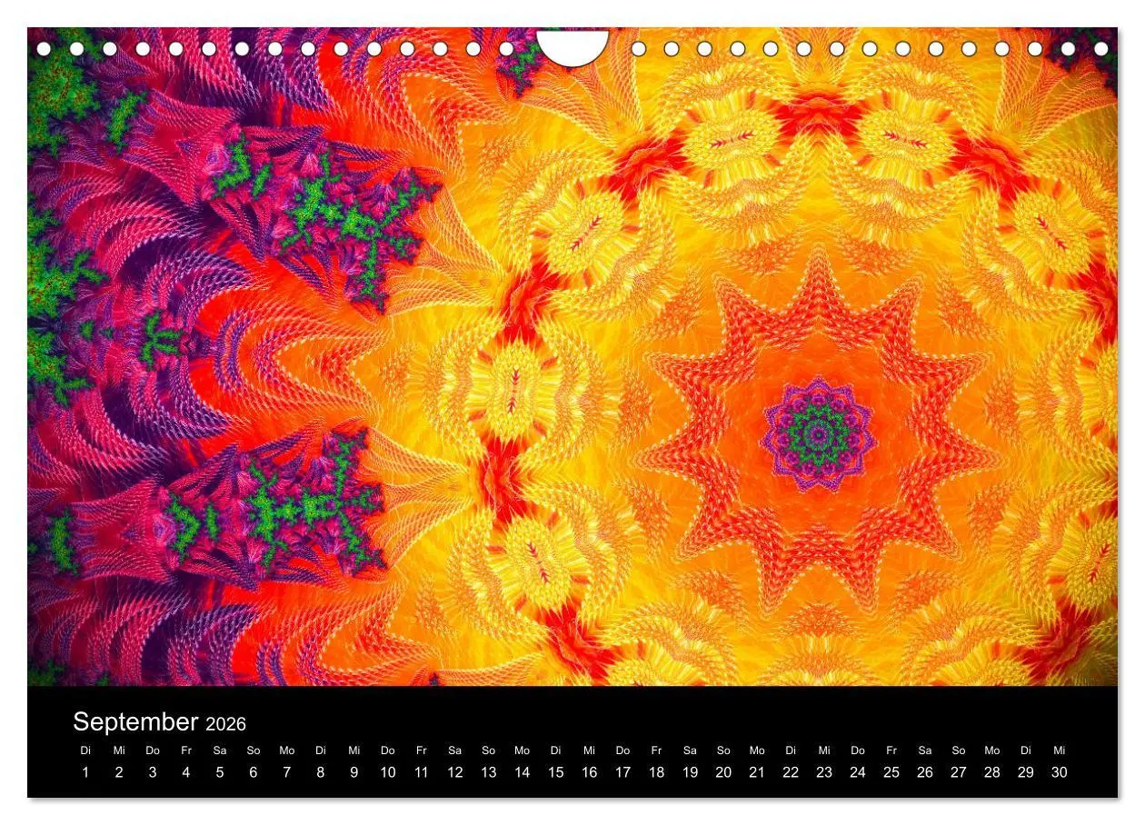 Bild: 9783457876442 | mandala-art (Wandkalender 2026 DIN A4 quer), CALVENDO Monatskalender