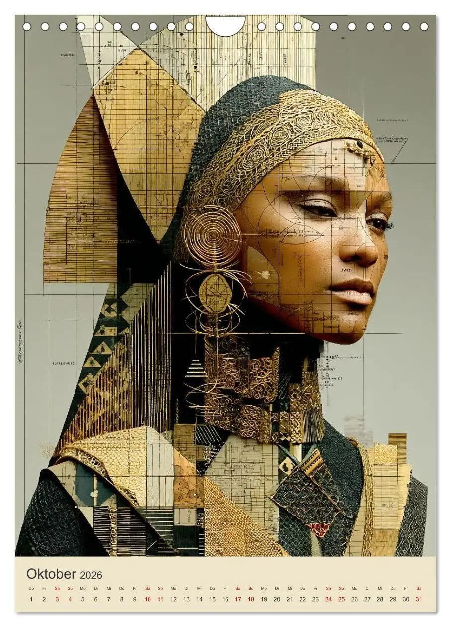 Bild: 9783516656442 | Afrikanische Anmut in Geometrie (Wandkalender 2026 DIN A4 hoch),...