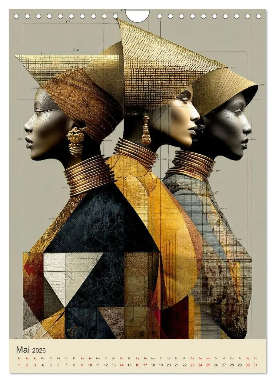 Bild: 9783516656442 | Afrikanische Anmut in Geometrie (Wandkalender 2026 DIN A4 hoch),...