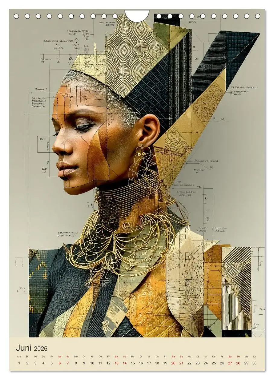 Bild: 9783516656442 | Afrikanische Anmut in Geometrie (Wandkalender 2026 DIN A4 hoch),...