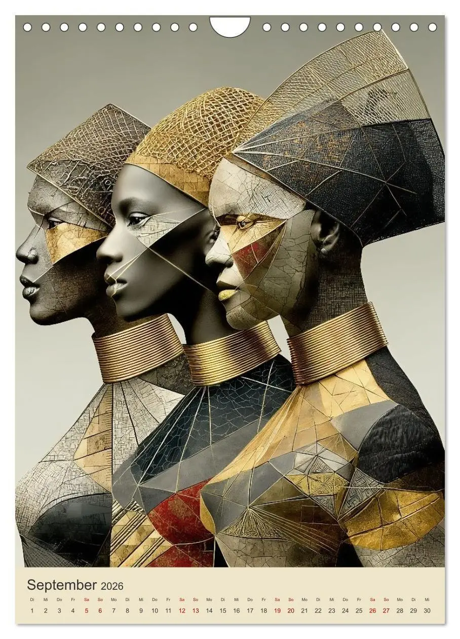 Bild: 9783516656442 | Afrikanische Anmut in Geometrie (Wandkalender 2026 DIN A4 hoch),...