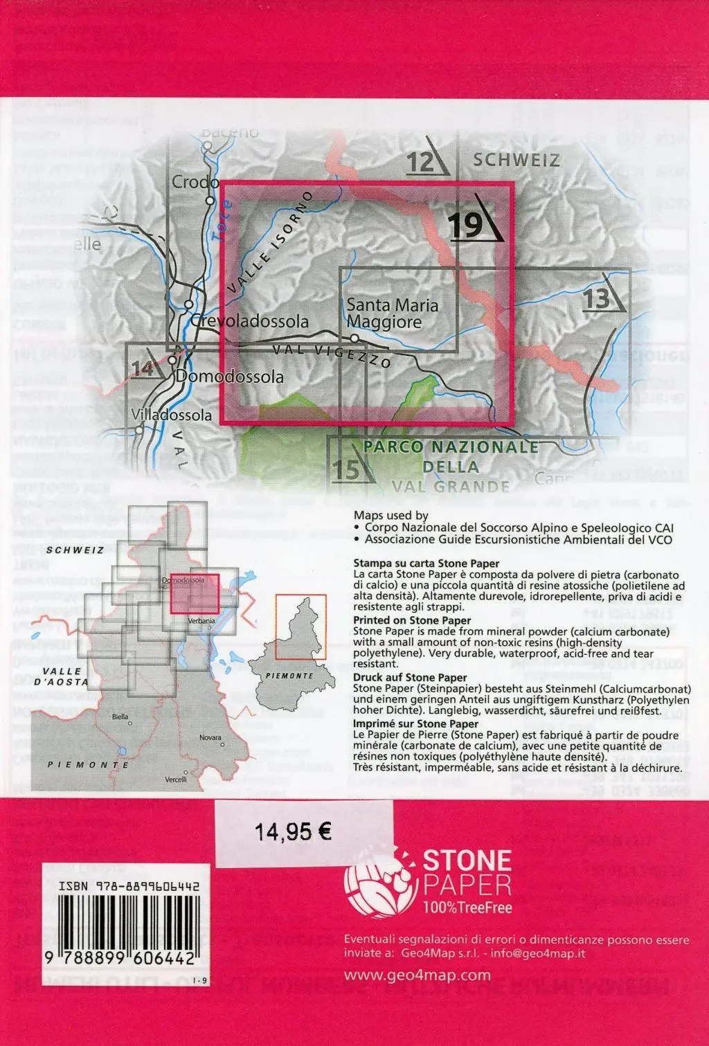 Bild: 9788899606442 | 119 Val Vigezzo. Carta escursionistica 1:25.000. Vol. 19 | Italienisch