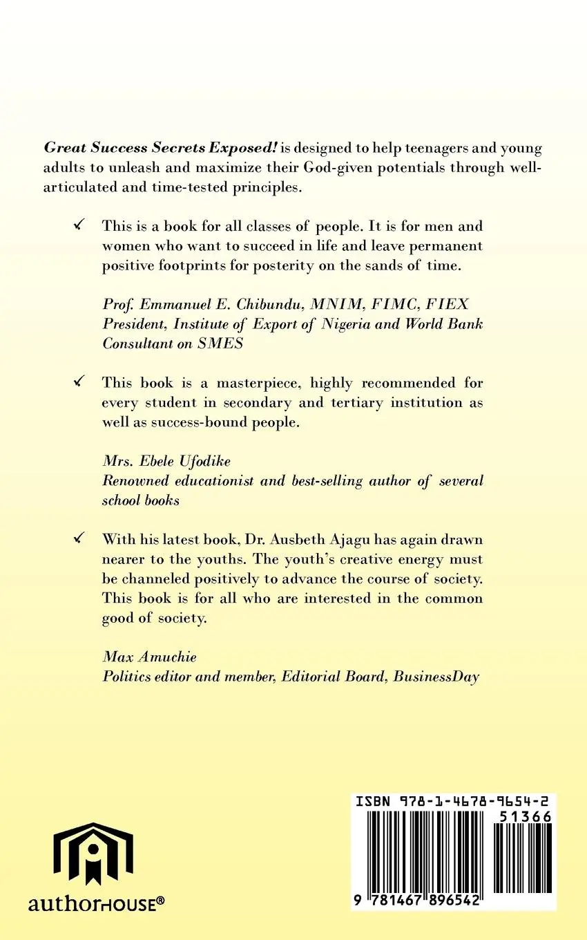Rückseite: 9781467896542 | Great Success Secrets Exposed! | Ausbeth N. Ajagu | Taschenbuch | 2012