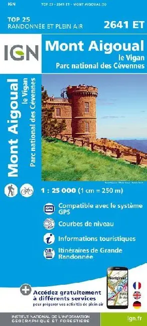 Cover: 9782758546542 | 2641ETMont Aigoual.le Vigan.Parc National des Cévennes | (Land-)Karte