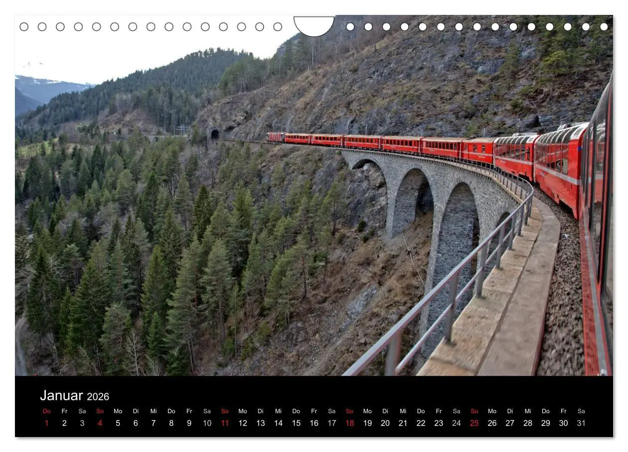 Bild: 9783516026542 | Schweizer Eisenbahn (Wandkalender 2026 DIN A4 quer), CALVENDO...