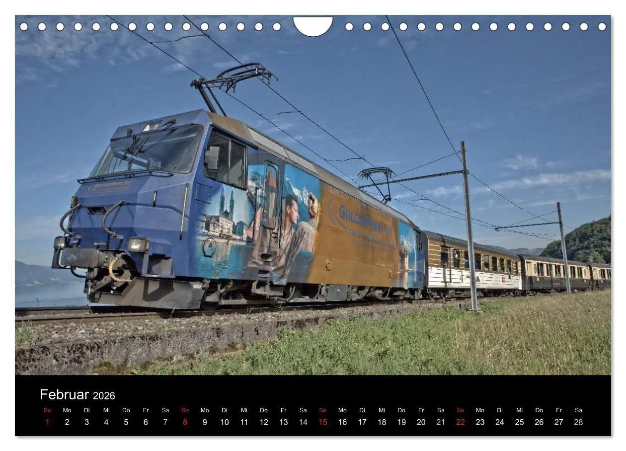 Bild: 9783516026542 | Schweizer Eisenbahn (Wandkalender 2026 DIN A4 quer), CALVENDO...