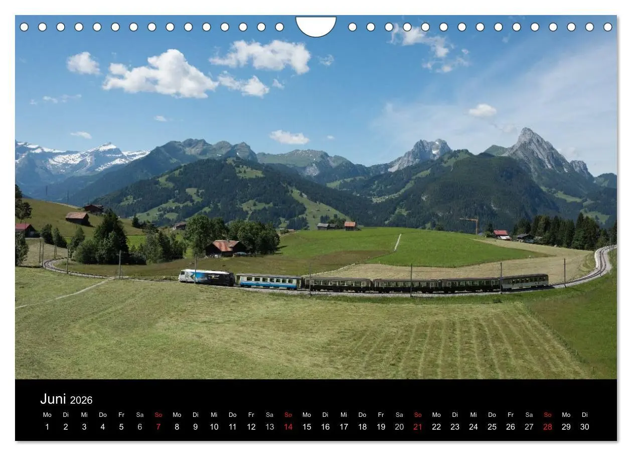 Bild: 9783516026542 | Schweizer Eisenbahn (Wandkalender 2026 DIN A4 quer), CALVENDO...