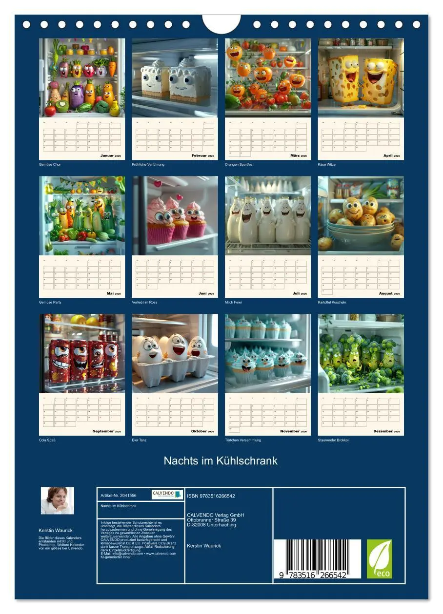 Bild: 9783516266542 | Nachts im Kühlschrank (Wandkalender 2026 DIN A4 hoch), CALVENDO...