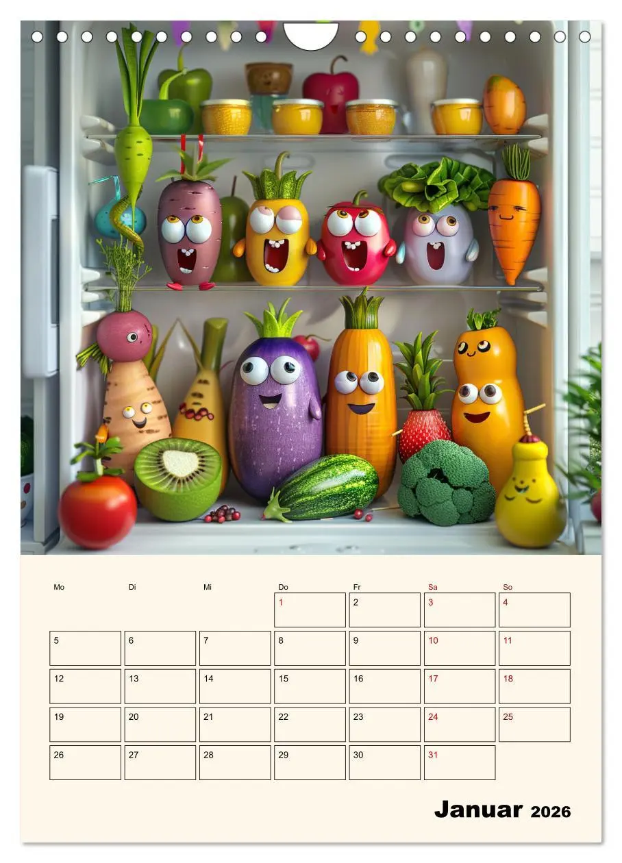 Bild: 9783516266542 | Nachts im Kühlschrank (Wandkalender 2026 DIN A4 hoch), CALVENDO...