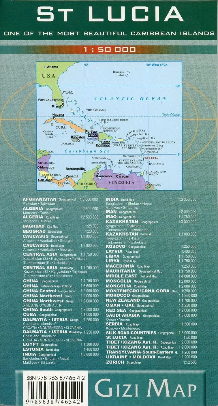 Bild: 9789638746542 | St-Lucia road | (Land-)Karte | Karte/Landkarte | Englisch | 2020
