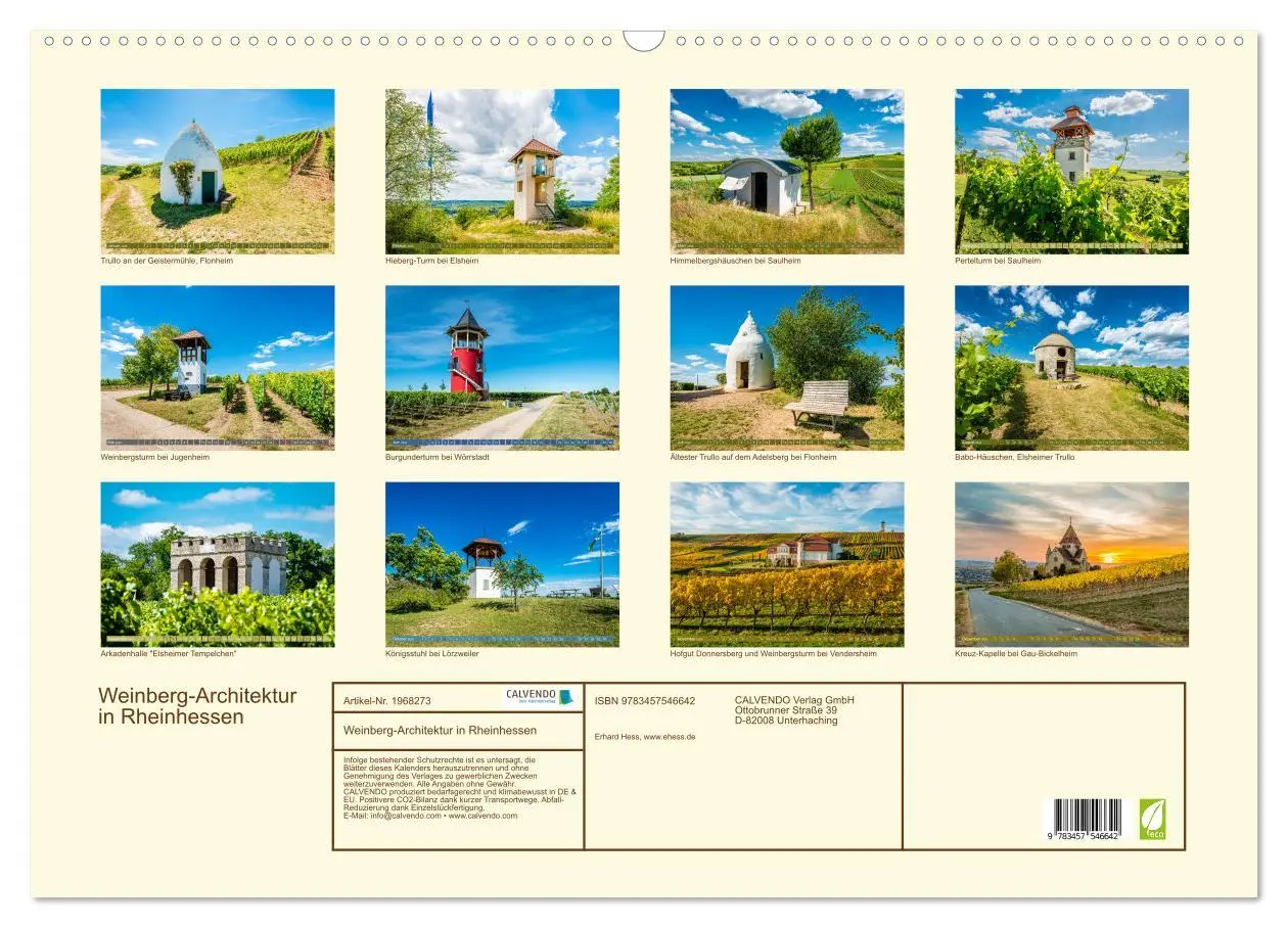 Bild: 9783457546642 | Weinberg-Architektur in Rheinhessen (Wandkalender 2026 DIN A2...